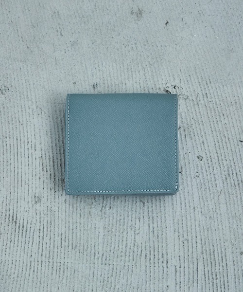 Fashion Letter（ファッションレター）の「サフィアノ調レザー 2つ折ミニウォレット（財布・レディース・ブルー/ブルーグリーン/ブラック/カーキ/グレイッシュベージュ/サーモンピンク・FREE）」の7枚目の写真