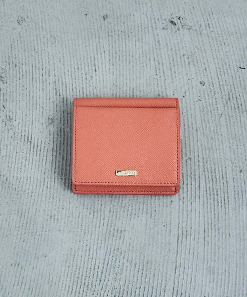 Fashion Letter（ファッションレター）の「サフィアノ調レザー 2つ折ミニウォレット（財布・レディース・ブルー/ブルーグリーン/ブラック/カーキ/グレイッシュベージュ/サーモンピンク・FREE）」の11枚目の写真