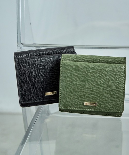 Fashion Letter（ファッションレター）の「サフィアノ調レザー 2つ折ミニウォレット（財布・レディース・ブルー/ブルーグリーン/ブラック/カーキ/グレイッシュベージュ/サーモンピンク・FREE）」の21枚目の写真