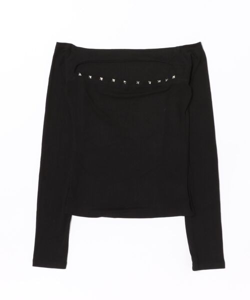 Ritzy(リッツィー)の「Y2K オフショルダーデザイン トップス(Tシャツ/カットソー・レディース・ブラック・M/L)」の22枚目の写真