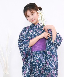 KYOETSU（キョウエツ）の「簡単着付け ワンピース 浴衣 女の子 3点セット( ワンピース浴衣 + 帯 + 下駄 )（浴衣）」