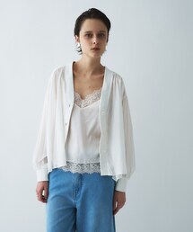 cloenc | 【セットアップ／手洗い可】スキッパーシアーブラウス(シャツ/ブラウス)