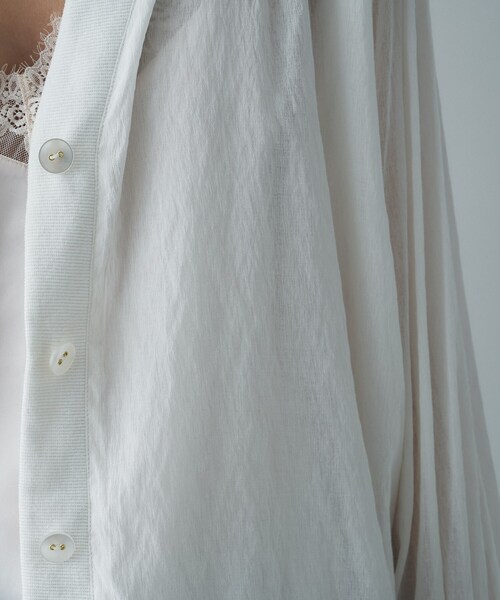 cloenc（クロエンス）の「【セットアップ／手洗い可】スキッパーシアーブラウス（シャツ/ブラウス・レディース・サックスブルー/ブラック/ホワイト・02）」の9枚目の写真