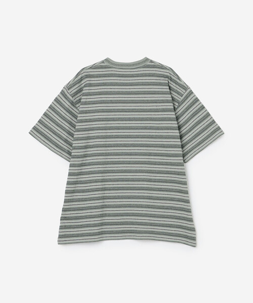 SEDAN ALL-PURPOSE(セダンオールパーパス)の「SEDAN ALL-PURPOSE | ジャガードストライプ 半袖Tシャツ MEN(Tシャツ/カットソー・メンズ・グレー系その他/グレー系その他2・L/XL)」の5枚目の写真