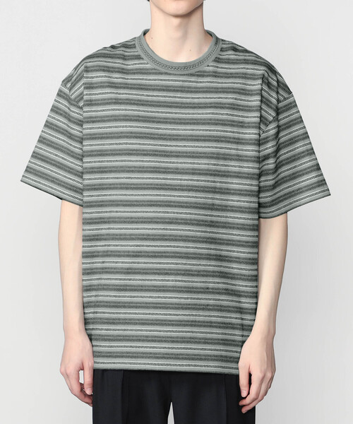 SEDAN ALL-PURPOSE | ジャガードストライプ 半袖Tシャツ MEN（Tシャツ