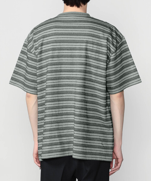 SEDAN ALL-PURPOSE(セダンオールパーパス)の「SEDAN ALL-PURPOSE | ジャガードストライプ 半袖Tシャツ MEN(Tシャツ/カットソー・メンズ・グレー系その他/グレー系その他2・L/XL)」の11枚目の写真