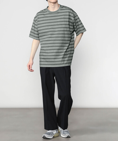 SEDAN ALL-PURPOSE(セダンオールパーパス)の「SEDAN ALL-PURPOSE | ジャガードストライプ 半袖Tシャツ MEN(Tシャツ/カットソー・メンズ・グレー系その他/グレー系その他2・L/XL)」の13枚目の写真