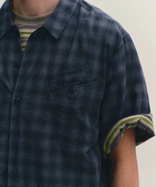 SEDAN ALL-PURPOSE(セダンオールパーパス)の「SEDAN ALL-PURPOSE | ジャガードストライプ 半袖Tシャツ MEN(Tシャツ/カットソー・メンズ・グレー系その他/グレー系その他2・L/XL)」の17枚目の写真