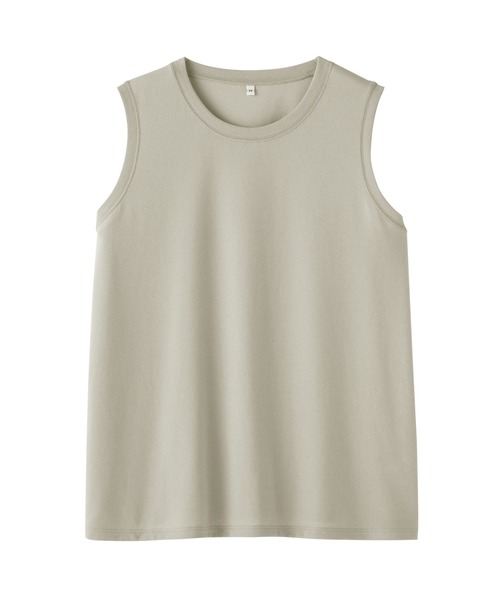 無印良品(ムジルシリョウヒン)の「婦人 UVカット吸汗速乾スリーブレスTシャツ(Tシャツ/カットソー・レディース・サンドベージュ/オフホワイト/ライトブルー/ブラック・S/M/L/XL)」の18枚目の写真