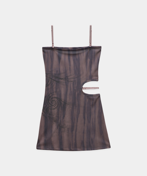 ETRE AU SOMMET(エトレオソメ)の「Side Cut-Out Mini One-Piece (Brown)(ワンピース・レディース・ダークブラウン・1/2)」の6枚目の写真