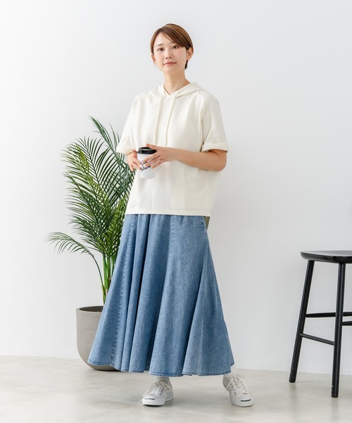 fort point(フォーポイント)の「【C-FORT POINT/フォートポイント】ライトデニム 8枚ハギスカート 薄手4.5オンスデニム素材(デニムスカート・レディース・スカイブルー/ブルー系その他/スミクロ/ケミカルウォッシュ・MEDIUM/LARGE)」の20枚目の写真