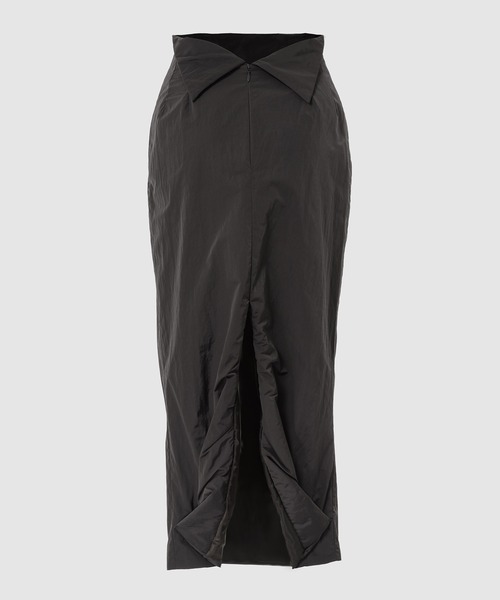 YOHEI OHNO（ヨウヘイオオノ）の「Twisted Slit Skirt（スカート・レディース・グレー・38/36）」の2枚目の写真