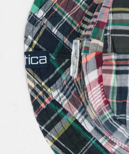 NAUTICA(ノーティカ)の「NAUTICA/ノーティカ OCEAN総柄 マドラスチェック リバーシブル ハット(ハット・メンズ・オフホワイト/その他15/ネイビー・フリ-)」の9枚目の写真