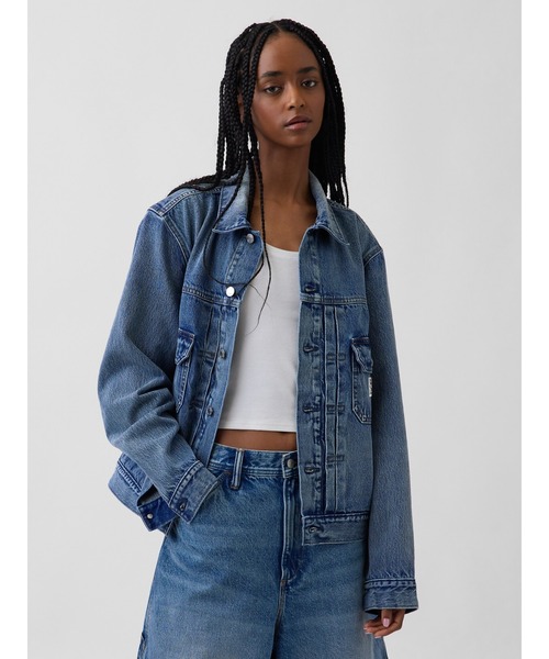 GAP（ギャップ）の「キース・ヘリング アイコンデニムジャケット（デニムジャケット・メンズ・インディゴブルー・XS/S/L/XL/M）」の4枚目の写真