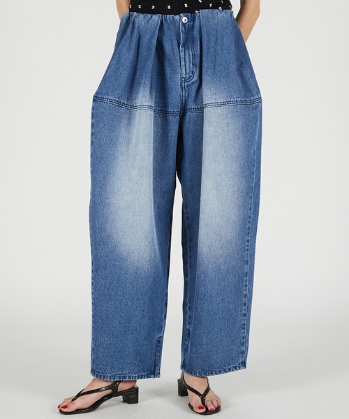 PRANK PROJECT（プランクプロジェクト）の「【2026Summer Pre-Order】ペグトップデニムパンツ / Peg-Top Denim Pants（デニムパンツ・レディース・ホワイト/ピンク/ブルー・36/38）」の11枚目の写真