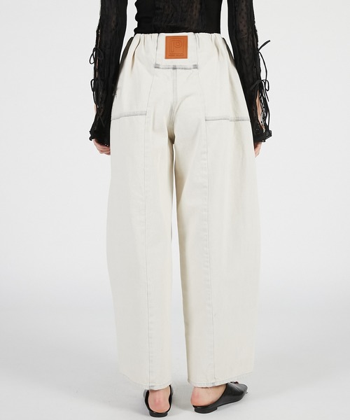 PRANK PROJECT（プランクプロジェクト）の「【2026Summer Pre-Order】ペグトップデニムパンツ / Peg-Top Denim Pants（デニムパンツ・レディース・ホワイト/ピンク/ブルー・36/38）」の17枚目の写真