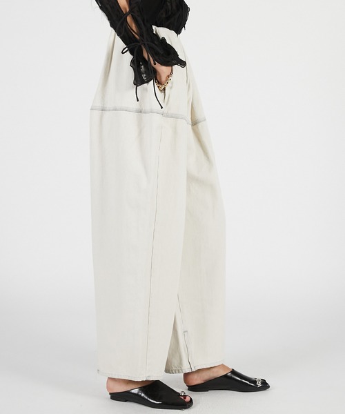 PRANK PROJECT（プランクプロジェクト）の「【2026Summer Pre-Order】ペグトップデニムパンツ / Peg-Top Denim Pants（デニムパンツ・レディース・ホワイト/ピンク/ブルー・36/38）」の18枚目の写真