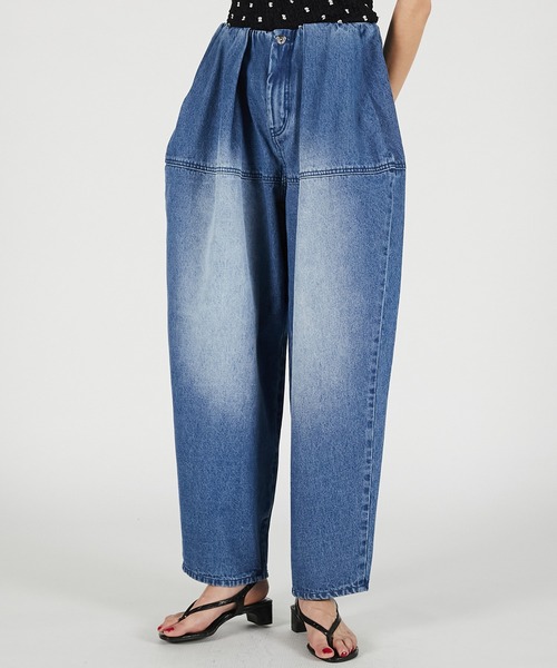 PRANK PROJECT（プランクプロジェクト）の「【2026Summer Pre-Order】ペグトップデニムパンツ / Peg-Top Denim Pants（デニムパンツ・レディース・ホワイト/ピンク/ブルー・36/38）」の12枚目の写真