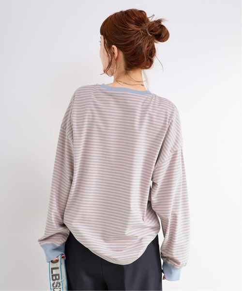 B.C STOCK(ベーセーストック)の「《追加8》【WEB限定】ウォッシャブル / ボーダーロンTEE(Tシャツ/カットソー・レディース・パープル系その他/グリーン/ピンク/イエロー・FREE)」の10枚目の写真