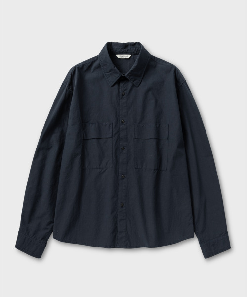 NONBLANK(ノンブランク)の「テンセルポケットシャツ_ダークネイビー(シャツ/ブラウス・メンズ・ダークネイビー・MEDIUM/LARGE/X-LARGE)」の1枚目の写真