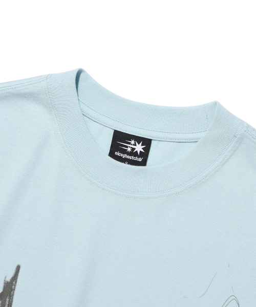 NICE GHOST CLUB(ナイスゴーストクラブ)の「HAVE YOU TEE_BLUE(NG2GMUT521A)(Tシャツ/カットソー・レディース・ブルー・SMALL/MEDIUM)」の6枚目の写真