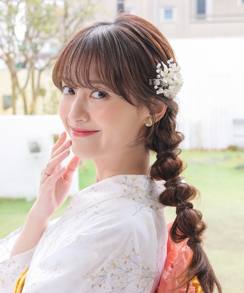 Honeys（ハニーズ）の「花モチーフヘアクリップ（和装小物・レディース・シルバー/ゴールド・FREE）」の14枚目の写真