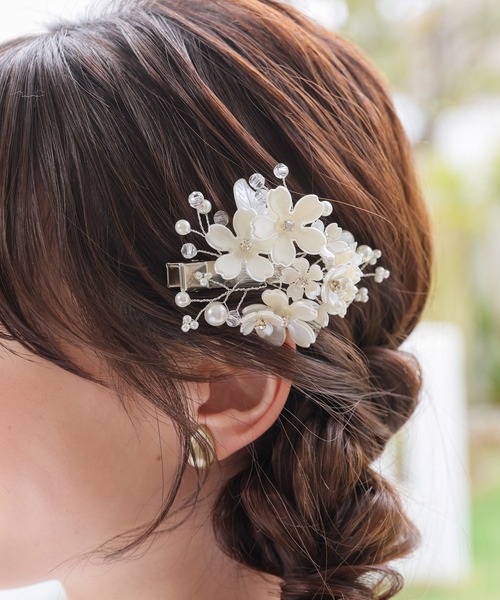 Honeys（ハニーズ）の「花モチーフヘアクリップ（和装小物・レディース・シルバー/ゴールド・FREE）」の16枚目の写真