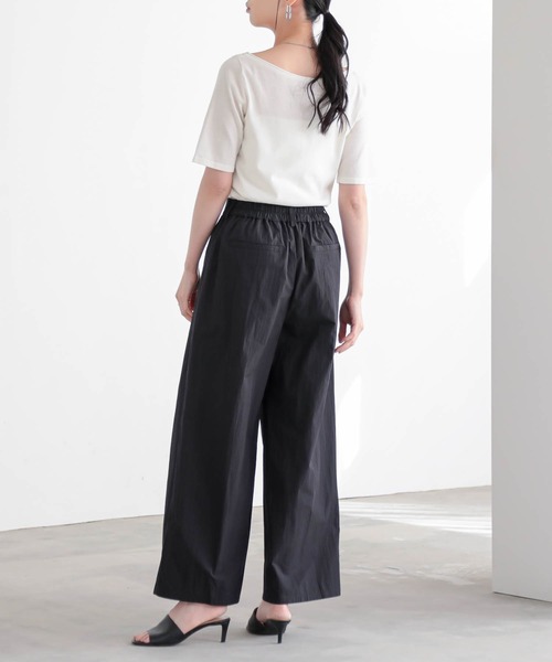 for/c（フォーシー）の「[低身長/高身長向けサイズ有]タックストレートパンツ【サスティナブル】（スラックス・レディース・ブラック/ベージュ・TM/LL/L/M/PM）」の19枚目の写真