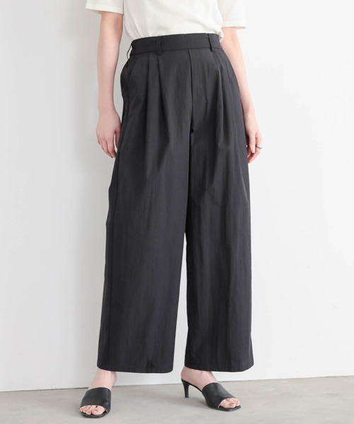 for/c（フォーシー）の「[低身長/高身長向けサイズ有]タックストレートパンツ【サスティナブル】（スラックス・レディース・ブラック/ベージュ・TM/LL/L/M/PM）」の5枚目の写真