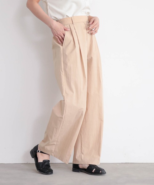 for/c（フォーシー）の「[低身長/高身長向けサイズ有]タックストレートパンツ【サスティナブル】（スラックス・レディース・ブラック/ベージュ・TM/LL/L/M/PM）」の22枚目の写真