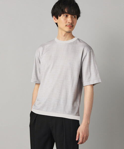 COMME CA MEN(コムサメン)の「〔IL PRINCIPE〕ジャージー Tシャツ(Tシャツ/カットソー・メンズ・ライトグレー/ブラック/チャコールグレー・M/L)」の3枚目の写真