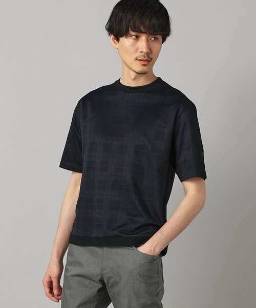 COMME CA MEN(コムサメン)の「〔IL PRINCIPE〕ジャージー Tシャツ(Tシャツ/カットソー・メンズ・ライトグレー/ブラック/チャコールグレー・M/L)」の2枚目の写真