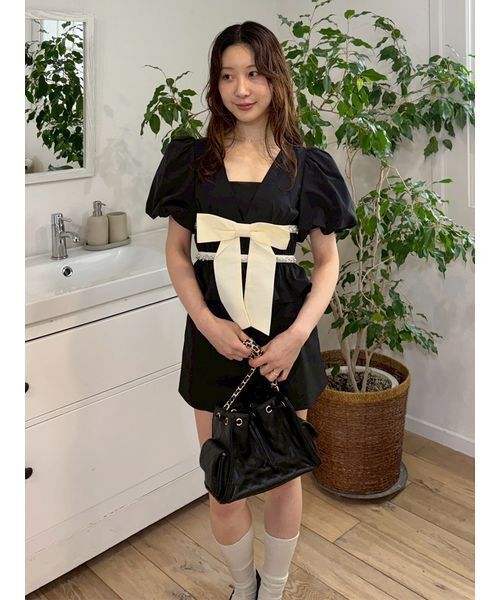 LILY BROWN（リリーブラウン）の「ステッチマイクロショートパンツ（その他パンツ・レディース・ブラック/ベージュ/ドット・0/1）」の14枚目の写真