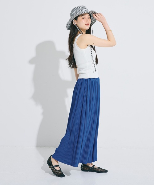 coca（coca）（コカ）の「ランダムプリーツスカート（スカート・レディース・ライトベージュ/チャコール/ブルー/カーキ・L/M/S）」の16枚目の写真