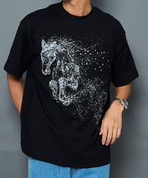 『ARULE/アルール』ホースラインストーン刺繍半袖Tシャツ【GC】