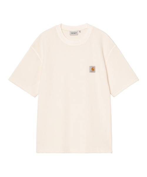 Carhartt WIP(カーハートダブリューアイピー)の「S/S Nelson Waffle T-Shirt(Tシャツ/カットソー・メンズ・アイボリー/ブルー系その他2/ブラック/グリーン系その他・SMALL/MEDIUM/LARGE)」の1枚目の写真