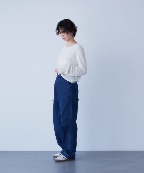 YANUK（ヤヌーク）の「タックパンツ（デニムパンツ・レディース・インディゴブルー・XS/M/S）」の2枚目の写真