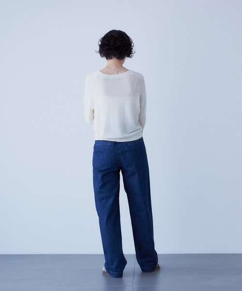 YANUK（ヤヌーク）の「タックパンツ（デニムパンツ・レディース・インディゴブルー・XS/M/S）」の3枚目の写真