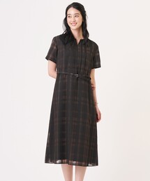 シャドーチェック ワンピース