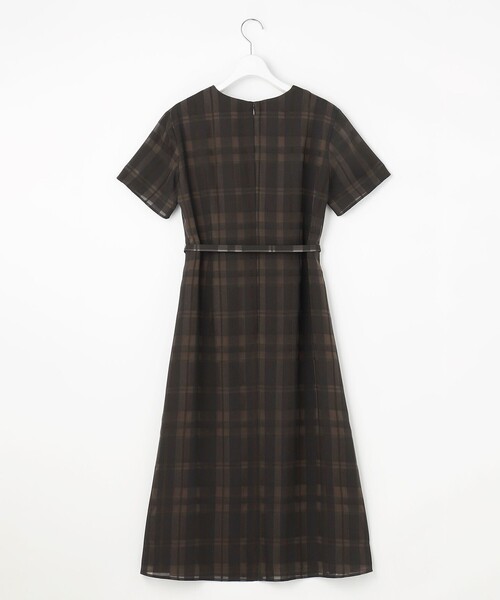 J.PRESS(ジェイプレス)の「シャドーチェック ワンピース(ワンピース・レディース・ネイビー系/ダークブラウン系3・T13/T15)」の10枚目の写真