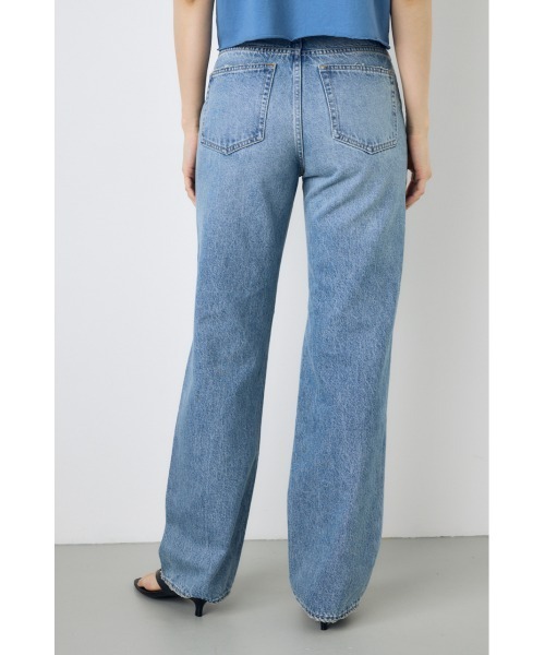 AZUL by moussy(アズールバイマウジー)の「【身長/骨格別着用画像あり】AZUL DENIM ダメージストレートデニム(デニムパンツ・レディース・アイボリー/ライトブルー・24inch/25inch/26inch/27inch)」の6枚目の写真
