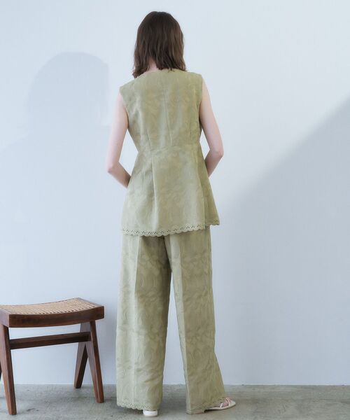 YECCA VECCA（イェッカヴェッカ）の「刺繍ワイドパンツ【セットアップ対応】（その他パンツ・レディース・ブラック/ベージュ・M/S）」の19枚目の写真