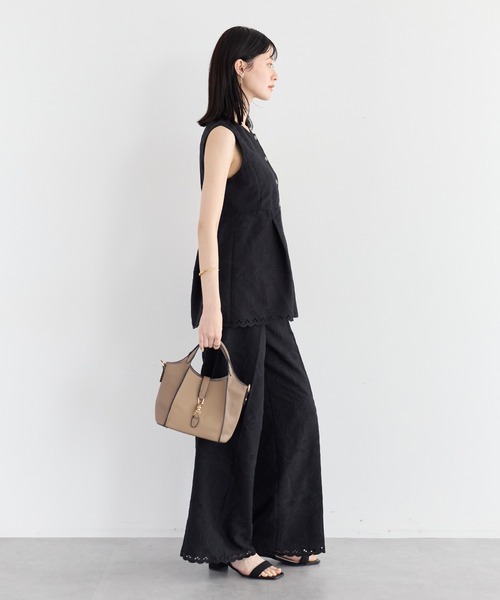 YECCA VECCA（イェッカヴェッカ）の「刺繍ワイドパンツ（その他パンツ・レディース・ブラック/ベージュ・M/S）」の19枚目の写真