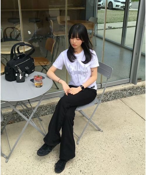 FREEMARIO（フリーマリオ）の「3 クロスTシャツ [ホワイト]（Tシャツ/カットソー・レディース・ホワイト・SMALL/MEDIUM）」の10枚目の写真