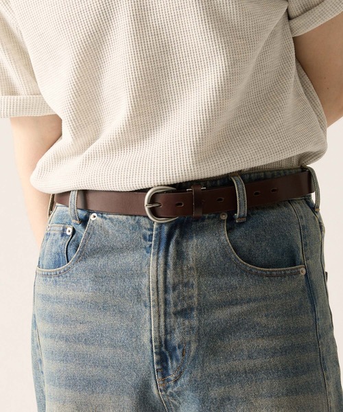 CLEL(クレイル)の「【CLEL】Made in Japan Tochigi Leather Basic Belt / 国産 栃木レザーベルト サイズ調節可(ベルト・メンズ・ブラック/ブラウン・FREE)」の16枚目の写真