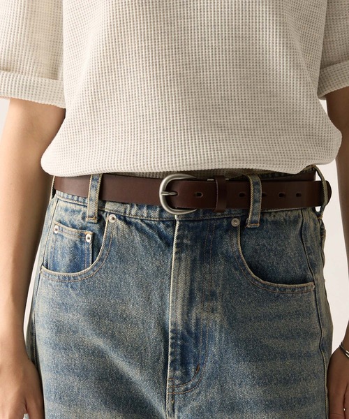 CLEL(クレイル)の「【CLEL】Made in Japan Tochigi Leather Basic Belt / 国産 栃木レザーベルト サイズ調節可(ベルト・メンズ・ブラック/ブラウン・FREE)」の17枚目の写真