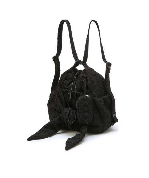 athe（アテ）の「[RUBAN] ブラックレースリボンバックパック兼ショルダーバッグ S AABA6F913BK（バックパック/リュック・レディース・ブラック・FREE）」の4枚目の写真