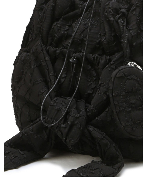 athe（アテ）の「[RUBAN] ブラックレースリボンバックパック兼ショルダーバッグ S AABA6F913BK（バックパック/リュック・レディース・ブラック・FREE）」の8枚目の写真