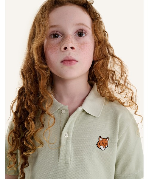 Maison Kitsune(メゾンキツネ)の「FOX HEAD KID POLO(ポロシャツ・キッズ・ライトグレー/ベビーピンク/ネイビー・8/6/4/12/10)」の17枚目の写真