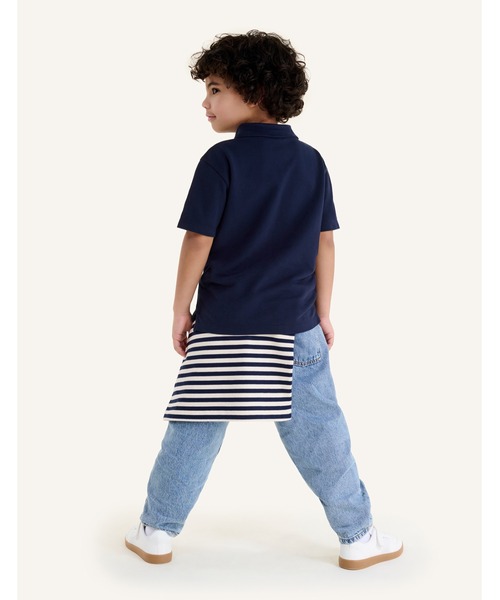 Maison Kitsune(メゾンキツネ)の「FOX HEAD KID POLO(ポロシャツ・キッズ・ライトグレー/ベビーピンク/ネイビー・8/6/4/12/10)」の10枚目の写真